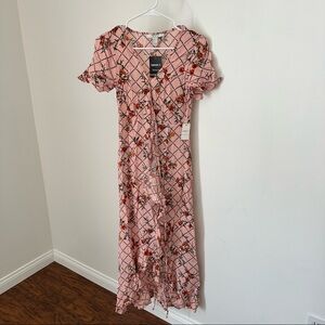 forever 21 peach/rust woven dress